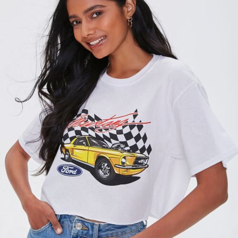 NWT Forever 21 Ford Mustang Graphic Tee Size L